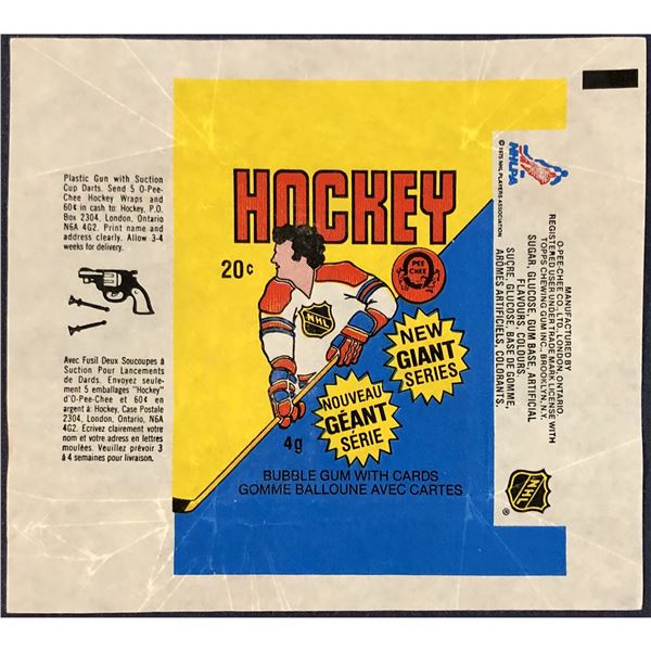 1980-81 O-PEE-CHEE NHL HOCKEY WRAPPER