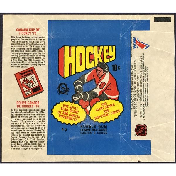 1976-77 O-PEE-CHEE NHL HOCKEY WRAPPER