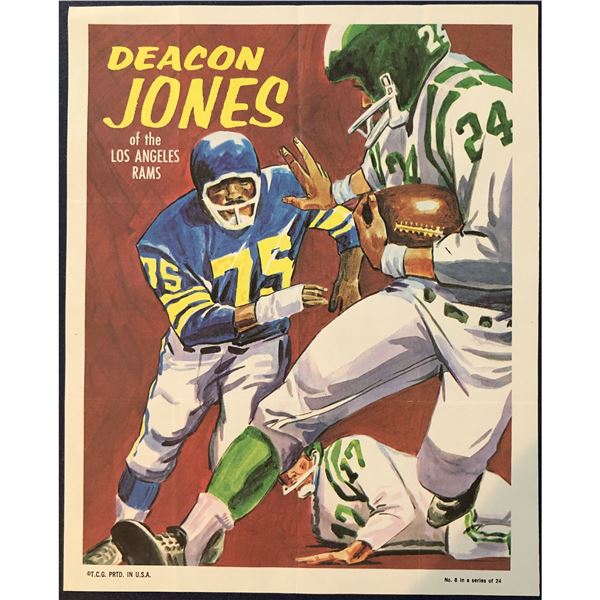 1970 TOPPS FOOTBALL POSTER - DEACON JONES (HOF)