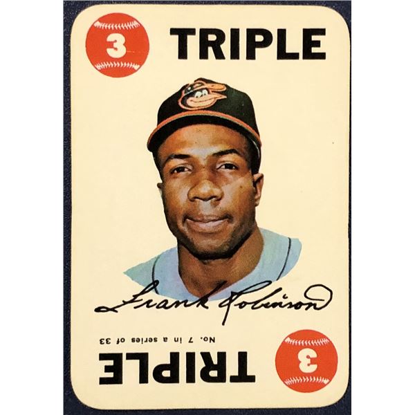 1968 TOPPS BASEBALL GAME INSERT - FRANK ROBINSON (HOF)