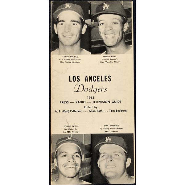 1963 LOS ANGELES DODGERS MEDIA GUIDE