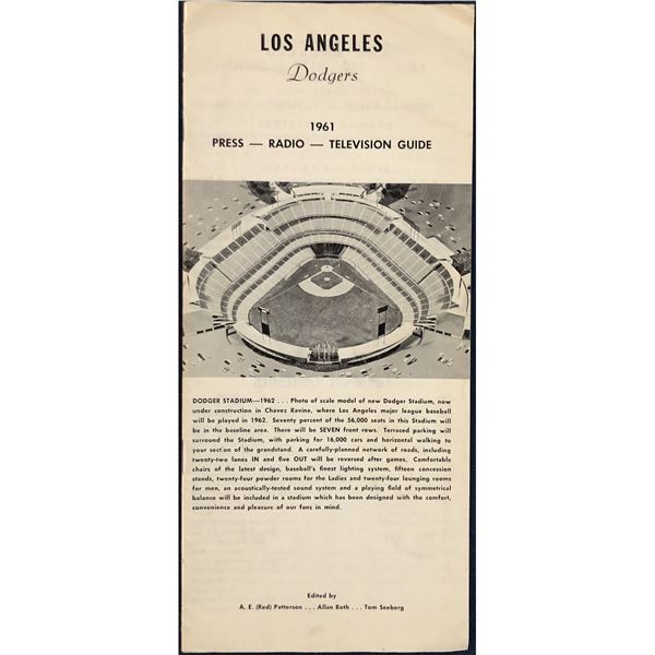 1961 LOS ANGELES DODGERS MEDIA GUIDE