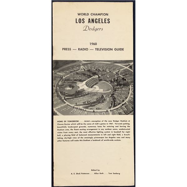 1960 LOS ANGELES DODGERS MEDIA GUIDE