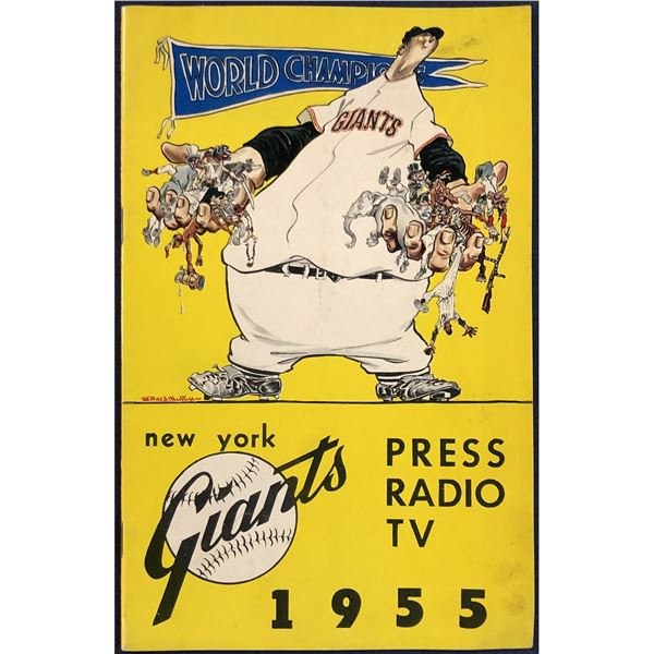 1955 NEW YORK GIANTS MEDIA GUIDE
