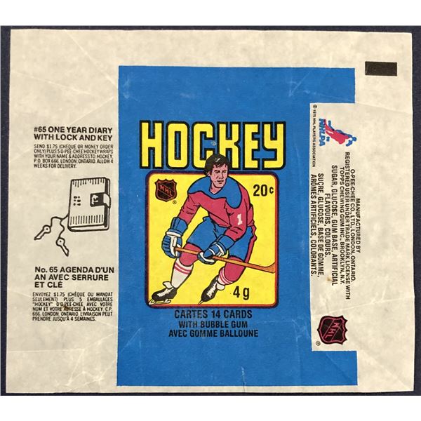 1979-80 O-PEE-CHEE NHL HOCKEY WRAPPER - GRETZKY ROOKIE YEAR