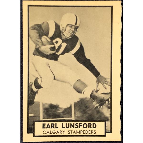 1962 O-PEE-CHEE CFL FOOTBALL EARL LUNSFORD (HOF)