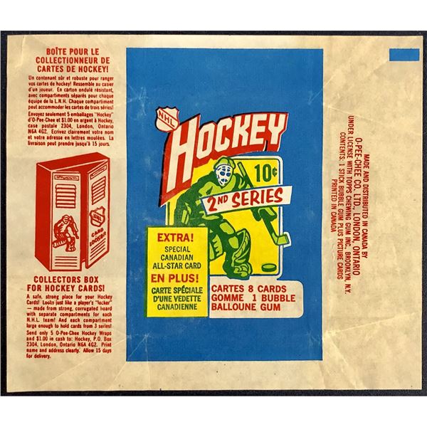 1972-73 O-PEE-CHEE NHL HOCKEY 2nd SERIES WRAPPER