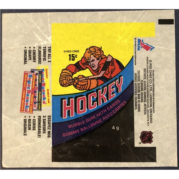 1978-79 O-PEE-CHEE NHL HOCKEY WRAPPER