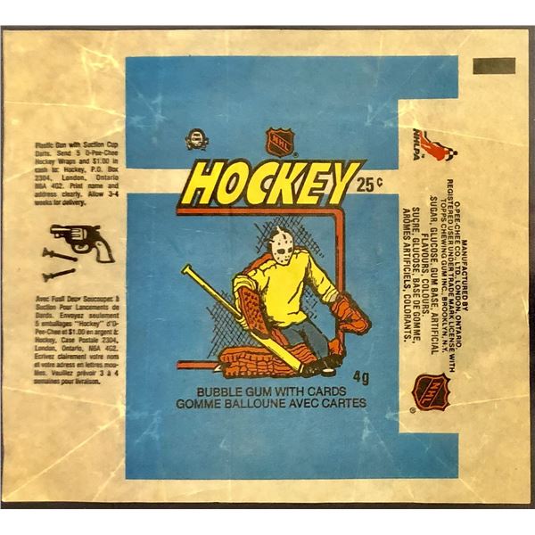 1982-83 O-PEE-CHEE NHL HOCKEY WRAPPER