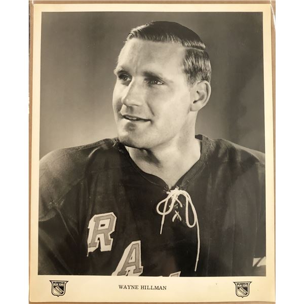 1966-67 NEW YORK RANGERS 8"x10" PUBLICITY GLOSSY - WAYNE HILLMAN