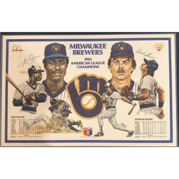 1983 McDONALD'S MILWAUKEE BREWERS PLACEMAT