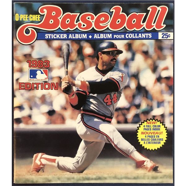 1983 O-PEE-CHEE STICKER ALBUM - REGGIE JACKSON (HOF) COVER