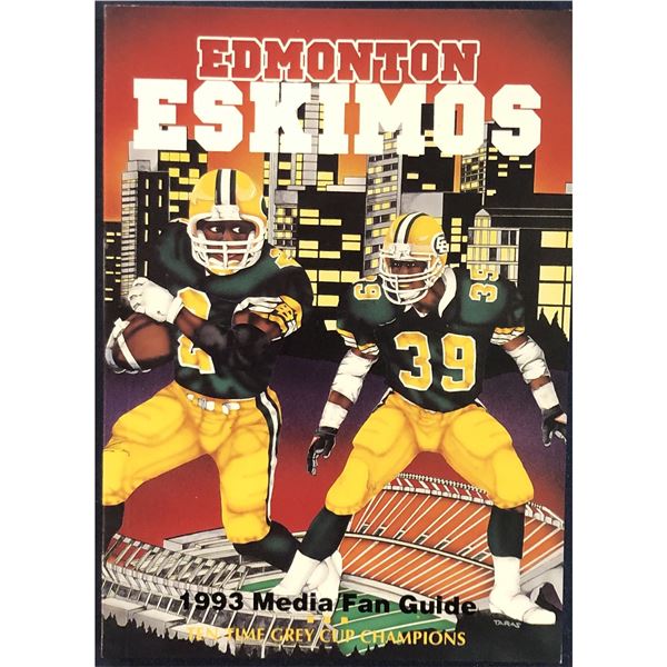 1993 CFL MEDIA GUIDE - EDMONTON ESKIMOS