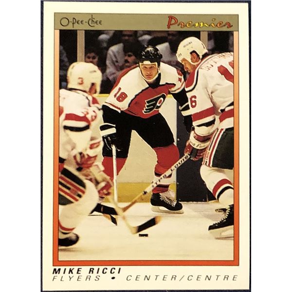 1990-91 O-PEE-CHEE PREMIER NHL MIKE RICCI ROOKIE CARD