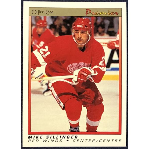 1990-91 O-PEE-CHEE PREMIER NHL MIKE SILLINGER ROOKIE CARD