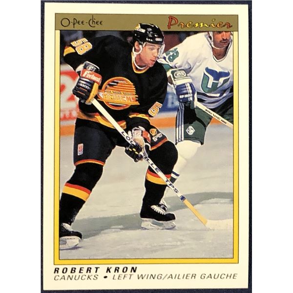 1990-91 O-PEE-CHEE PREMIER NHL ROBERT KRON ROOKIE CARD
