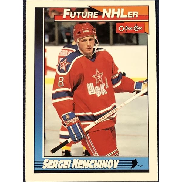 1990-91 O-PEE-CHEE SERGEI NEMCHINOV ROOKIE CARD