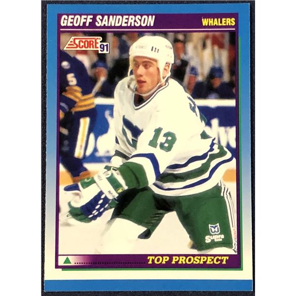 1991-92 SCORE GEOFF SANDERSON ROOKIE CARD