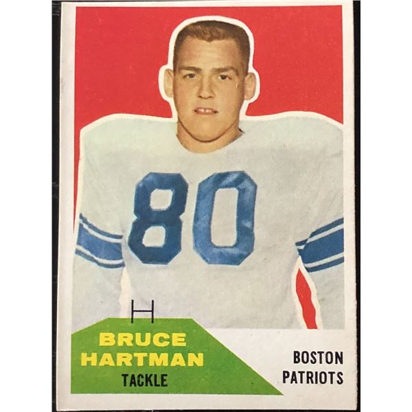 1960 FLEER NFL BRUCE HARTMAN ROOKIE CARD