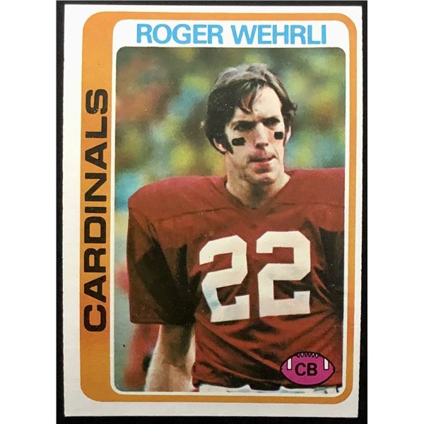 1978 TOPPS ROGER WEHRLI (HOF)