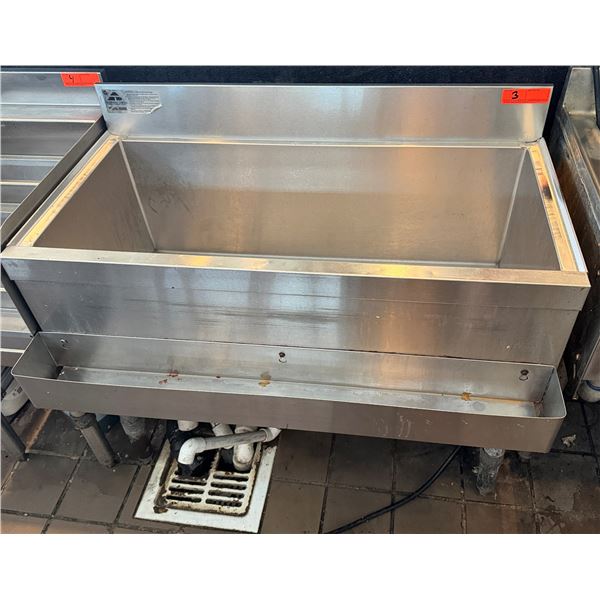 Advance Tabco Underbar Ice Bin w/ Speed Rail 36" x 17" x 28.5"H