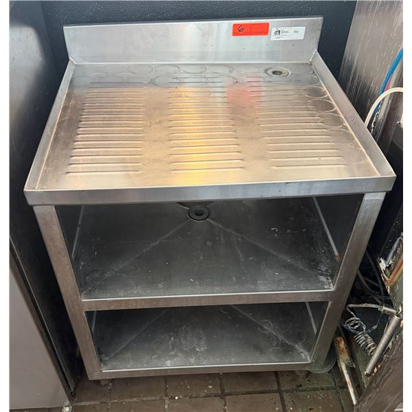 John Boos Underbar Glass Rack Storage Cabinet w/ Corrugated Drainboard Top 21" x 24" x 30"H