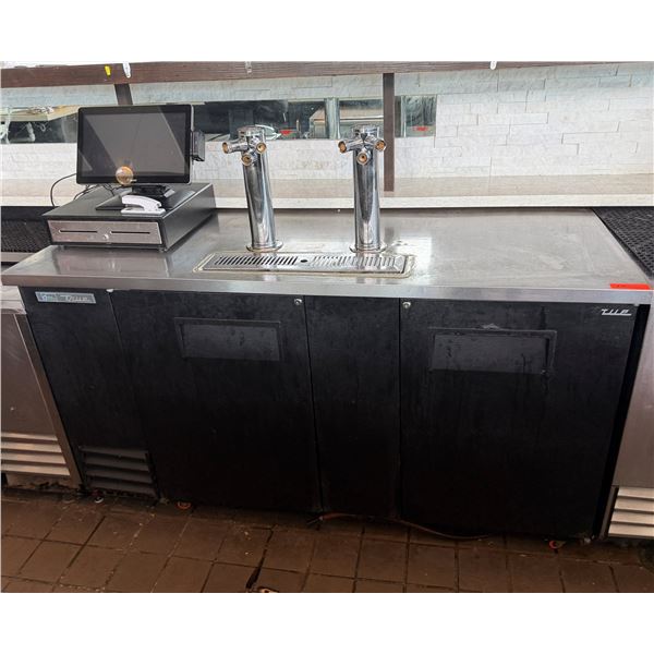 True TDD-3-HC Kegerator Refrigerator Cooler w/ 2 Draft Beer Taps