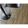 Image 6 : Round Table on Pedestal Base 36" Dia, 44"H & 3 Barstools w/ Curved Molded Seat & Wire Sled Base 16" 