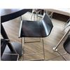 Image 7 : Round Table on Pedestal Base 36" Dia, 44"H & 3 Barstools w/ Curved Molded Seat & Wire Sled Base 16" 
