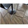 Image 8 : Round Table on Pedestal Base 36" Dia, 44"H & 3 Barstools w/ Curved Molded Seat & Wire Sled Base 16" 