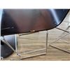Image 4 : Round Table on Pedestal Base 36" Dia, 44"H & 3 Barstools w/ Curved Molded Seat & Wire Sled Base 16" 