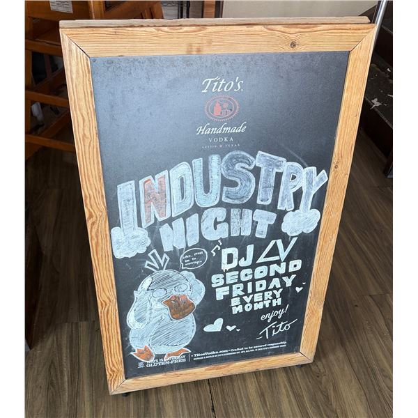 Promotional Wooden A-Frame Chalkboard Sign 24" x 35"H
