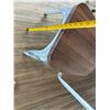 Image 18 : Qty 2 Rectangular Tables 48" (each) x 30" w/ Bench Seat 82"L & 3 Metal Chairs 14.5" x 37"H