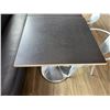 Image 6 : Qty 2 Rectangular Tables 48" (each) x 30" w/ Bench Seat 82"L & 3 Metal Chairs 14.5" x 37"H