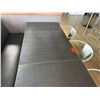 Image 7 : Qty 2 Rectangular Tables 48" (each) x 30" w/ Bench Seat 82"L & 3 Metal Chairs 14.5" x 37"H