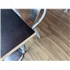 Image 8 : Qty 2 Rectangular Tables 48" (each) x 30" w/ Bench Seat 82"L & 3 Metal Chairs 14.5" x 37"H