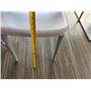 Image 8 : Rectangular Table on Pedestal Base 48" x 30" w/ 4 White Chairs 16.5" x 16" x 31"H