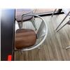 Image 3 : Rectangular Table on Pedestal Base 48" x 30" w/ 4 Metal Chairs 16.5" x 16" x 31"H
