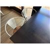 Image 4 : Rectangular Table on Pedestal Base 48" x 30" w/ 4 Metal Chairs 16.5" x 16" x 31"H