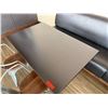 Image 3 : Rectangular Table on Pedestal Base 48" x 30" w/ Bench Seat & 2 Metal Chairs 16.5" x 16" x 31"H