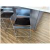 Image 2 : Qty 6 Barstools w/ Curved Molded Seat & Wire Sled Base 16" x 31"H (to seat)