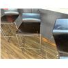 Image 3 : Qty 6 Barstools w/ Curved Molded Seat & Wire Sled Base 16" x 31"H (to seat)