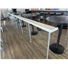 Image 6 : Commercial Bar-Height Table/Divider w/ Trough Top & Metal Legs 273" X 9" x 41.5"H