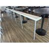 Image 7 : Commercial Bar-Height Table/Divider w/ Trough Top & Metal Legs 273" X 9" x 41.5"H