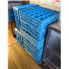Image 1 : Qty 12 Plastic Compartment Stacking Glass Racks 19.5" x 19.5"