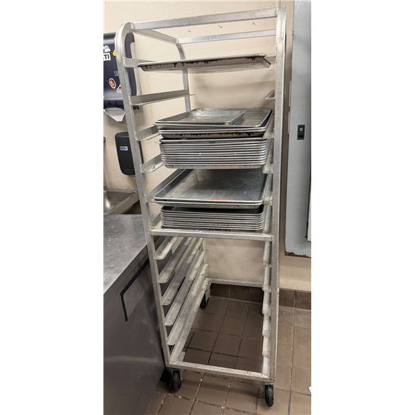 New Age Industrial Rolling Sheet Pan Rack w/ Some Baking Pans 19" x 27"