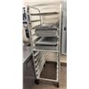 Image 1 : New Age Industrial Rolling Sheet Pan Rack w/ Some Baking Pans 19" x 27"
