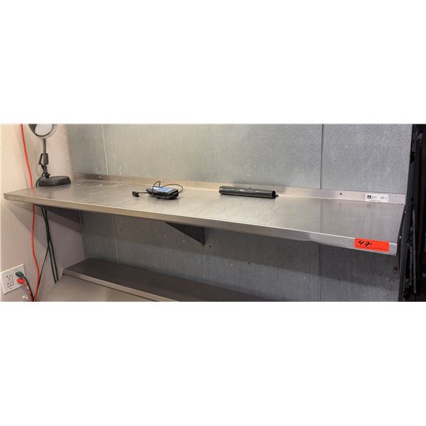John Boos EWS8-1672 Metal Wall-Mount Shelf 72" x 16"
