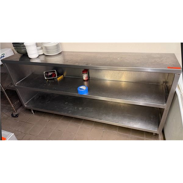 Commercial Dish Cabinet w/ Work Top 72" x 15" x 35"H (contents not included)