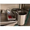 Image 6 : Multiple Metal Food Storage Containers w/ Some Lids, Stock Pots & Utensils, Misc Sizes